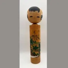 伝統的な手描きこけし 約22cm
