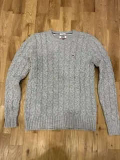 TOMMY JEANS グレー ケーブルニット M