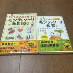 子どもの才能を伸ばすモンテッソーリ教具100 モンテ教育 2冊セット