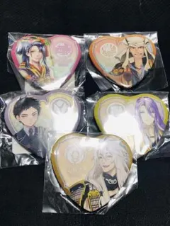 刀剣乱舞 とうらぶ ハート缶バッチ 5種セット