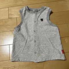 グレー ノースリーブ ベビーベスト
