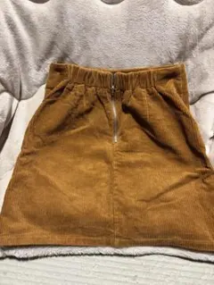 ブラウン コーデュロイ タイトスカート M