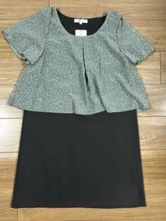 grove新品タグ付ドット切替ワンピM