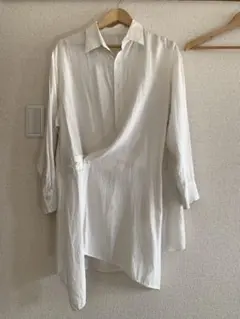 ヨウジヤマモト　ホワイトアシンメトリックシャツ