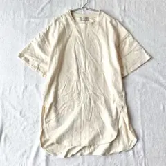 【セレクトモカ】カットソー チュニック 綿100％ スリット ラウンドヘム F