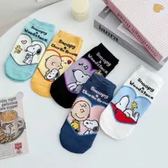 新品♡スヌーピー♡キャラクターソックス靴下5足セット
