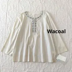 【タグ付未使用品】Wacoal　プレミュラ　刺繍　シルク　ブラウス　LLのサムネイル