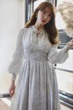 herlipto Winter Floral Long sleeve Dress - メルカリ