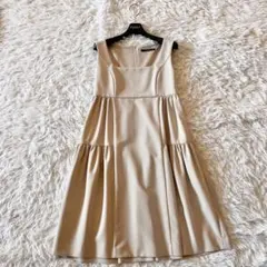 美品✨ フォクシー レディエンパイア ティアードドレス 定価6万円 バックリボン