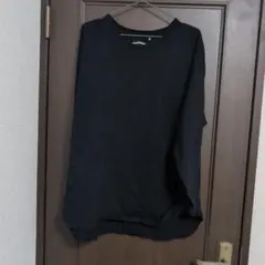 ハートマーケット 無地 ラウンドヘム 長袖Tシャツ ブラック フリーサイズ