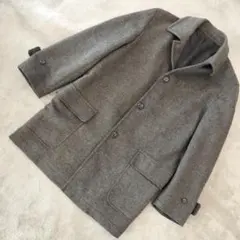 UNIQLO メンズ チェスターコート グレー ロング サイズL カシミヤ混