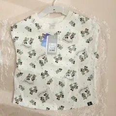 新品タグ付★futafuta★裏毛 総柄長袖Tシャツ アイボリー/110㎝ 送込