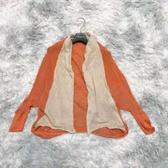 cloche 02 M カーディガン 羽織り 無地 オレンジ 麻 レーヨン 通勤のサムネイル