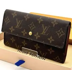 ☆極美品大人気本物鑑定済ルイヴィトンモノグラム二つ折長財布