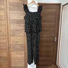 L) coca 花柄 セットアップ シボシャーリング