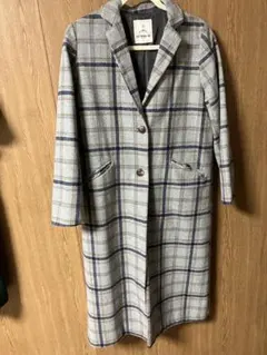 as know as チェック柄ロングコートのサムネイル