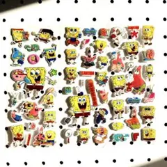 スポンジボブ♡スポボブ　ぷくぷくシール　立体シール　3枚セット