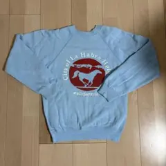 80s Hanes ライトブルー スウェット 馬