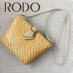 【美品】希少 レア RODO ラタン ショルダー クラッチ vintage
