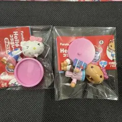 チョコエッグ ハローキティ 2個セット　日焼けギャル　指ハート