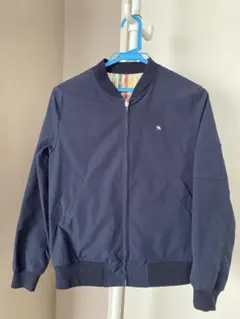 アーノルドパーマー　ネイビー ノーカラージャケット　リバーシブル