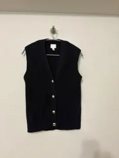 H&M ニットベスト ブラック XSのサムネイル