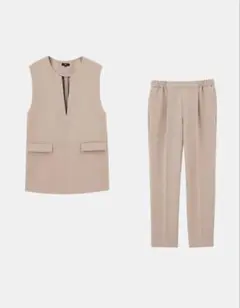 【新品未使用】プラステ☆Vネックベスト パンツセットアップ