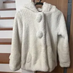 Pink Latte フリースジャケット XS 150㎝ホワイト