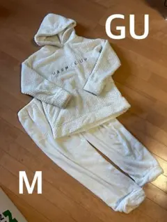 GU フリース フード付きルームウェア M パジャマ