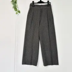 ワイドパンツ ウール ワイドパンツ