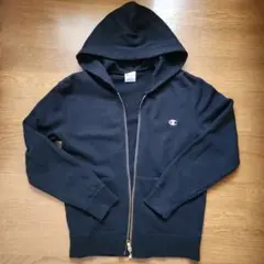 Champion/グリーンレーベル キッズ　ジップアップフードパーカー黒 150