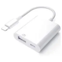 iPhone 2in1 USBカメラアダプタ USB変換アダプタ 接続ケーブル