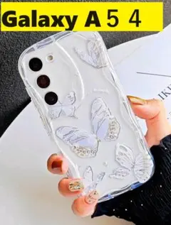Galaxy A５４ ウェーブ なみなみ　蝶々プリント Galaxyケースのサムネイル