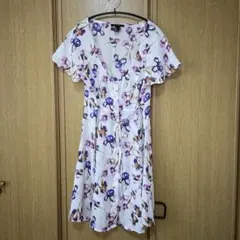 FOREVER21 フラワープリント ワンピース カーディガン　Sサイズ