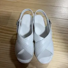 ナースサンダル オフィスサンダル ホワイト【L】
