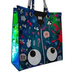 【新品同様】アイテーマ/EYE THEME トートバッグ メタリック エナメル
