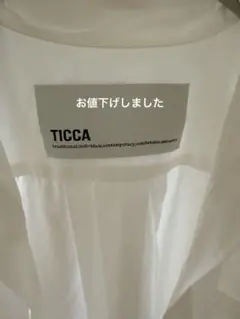 【美品】TICCA ティッカ スクエアビッグシャツ ホワイト フリーサイズのサムネイル