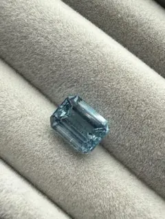 エメラルドカット 大粒アクアマリン 2ct ホワイトゴールドリング 