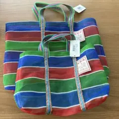 フェリシモ台湾漁師網トートバッグ 台湾製2個セットのサムネイル