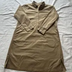 ina イナ　コットン　長袖　ロングシャツ　チュニック　ベージュ