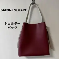 【未使用】ジャンニノターロ　レザー ショルダーバッグ レッド 赤
