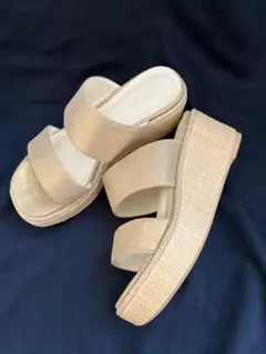 美品ESPERANZA エスペランサウェッジソールサンダル歩きやすい痛くない厚底