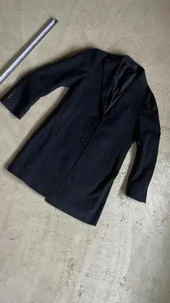 美品【サイズ44】エディフィス カシミア ネイビー起毛フランネル