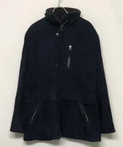 レトロ 古着 bigL スタンドカラー リアルスエード ジップアップジャケット