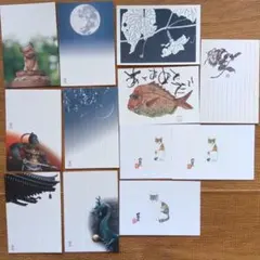 和風デザインポストカード12枚セット　同梱で50円