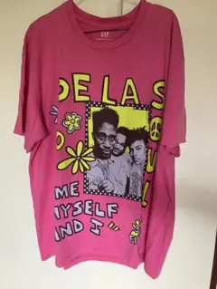 GAP DE LA SOUL Tシャツ XLサイズ ピンク タグ付き未使用