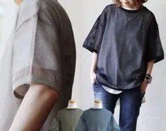 PATY Tシャツ クルーネック ユニセックス重ね着 透かし編み　新品未使用