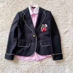 デコラピンキーズ 卒服 ブレザー ブラウス エンブレム 金ボタン 160