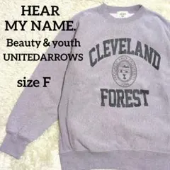 BEAUTY＆YOUTH HEAR MY NAME. スウェット パープル