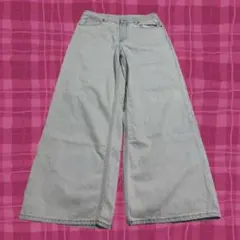 H&M ライトブルー ワイドレッグデニム